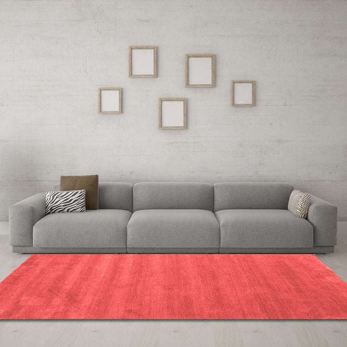 Contemporary Red Washable Rugs