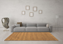 Machine Washable Abstract Orange Contemporary Area Rugs in a Living Room, wshcon96org