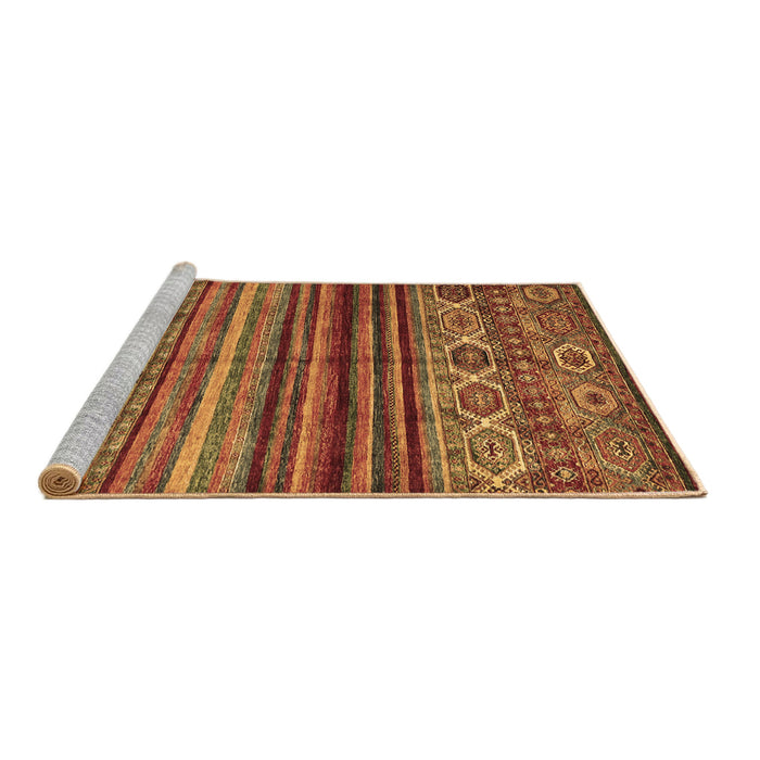 Sideview of Machine Washable Oriental Brown Traditional Rug, wshcon970brn