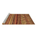 Sideview of Machine Washable Oriental Brown Traditional Rug, wshcon970brn