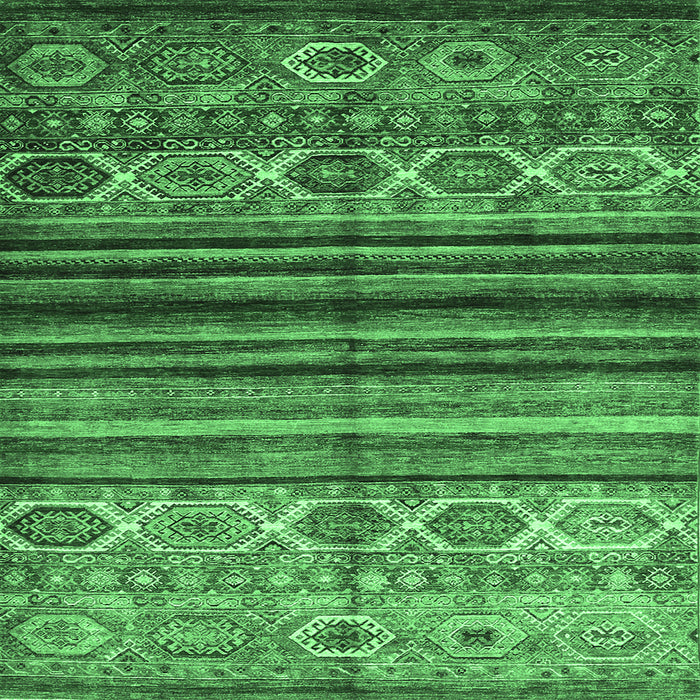Square Oriental Emerald Green Traditional Rug, con970emgrn