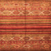 Round Machine Washable Oriental Orange Traditional Area Rugs, wshcon970org