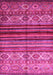 Machine Washable Oriental Pink Traditional Rug, wshcon970pnk