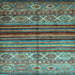 Square Oriental Light Blue Traditional Rug, con970lblu