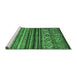Sideview of Machine Washable Oriental Emerald Green Traditional Area Rugs, wshcon970emgrn