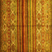 Square Oriental Yellow Traditional Rug, con970yw