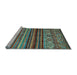 Sideview of Machine Washable Oriental Light Blue Traditional Rug, wshcon970lblu