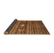 Sideview of Abstract Brown Contemporary Rug, con971brn