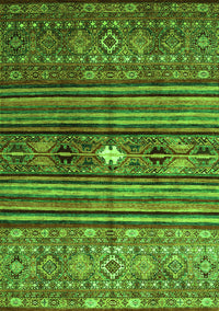 Abstract Green Contemporary Rug, con971grn