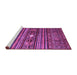 Sideview of Machine Washable Abstract Purple Contemporary Area Rugs, wshcon971pur