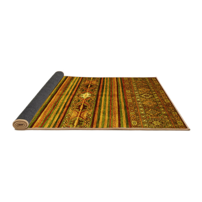 Sideview of Abstract Yellow Contemporary Rug, con971yw