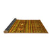 Sideview of Abstract Yellow Contemporary Rug, con971yw