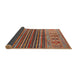 Thickness of Contemporary Orange Brown Modern Rug, con972