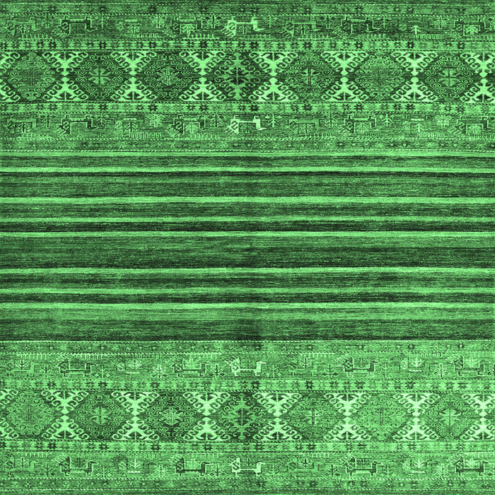 Square Abstract Emerald Green Contemporary Rug, con972emgrn
