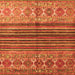 Serging Thickness of Abstract Orange Contemporary Rug, con972org