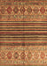 Machine Washable Abstract Brown Contemporary Rug, wshcon972brn