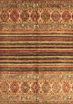 Abstract Brown Contemporary Rug, con972brn