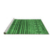 Sideview of Machine Washable Abstract Emerald Green Contemporary Area Rugs, wshcon972emgrn