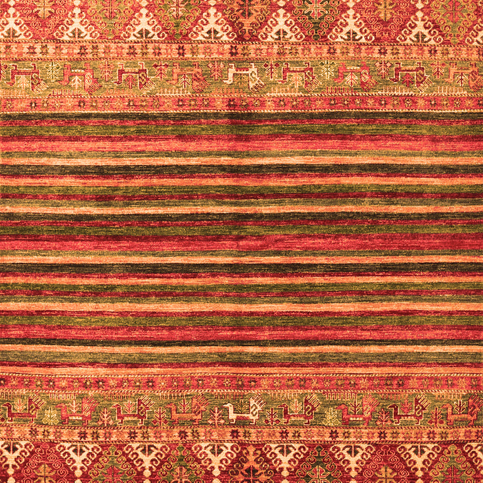 Abstract Orange Contemporary Rug, con972org