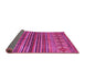 Sideview of Abstract Pink Contemporary Rug, con972pnk