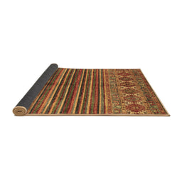 Sideview of Abstract Brown Contemporary Rug, con972brn