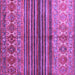 Square Machine Washable Abstract Purple Contemporary Area Rugs, wshcon972pur