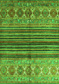 Abstract Green Contemporary Rug, con972grn