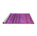 Sideview of Machine Washable Abstract Purple Contemporary Area Rugs, wshcon972pur