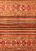 Serging Thickness of Machine Washable Abstract Orange Contemporary Area Rugs, wshcon972org