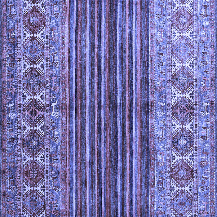 Square Abstract Blue Contemporary Rug, con972blu