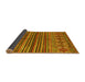 Sideview of Abstract Yellow Contemporary Rug, con972yw