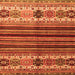 Serging Thickness of Abstract Orange Contemporary Rug, con973org