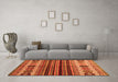 Machine Washable Abstract Orange Contemporary Area Rugs in a Living Room, wshcon973org