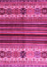 Machine Washable Abstract Pink Contemporary Rug, wshcon973pnk