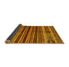 Sideview of Abstract Yellow Contemporary Rug, con973yw