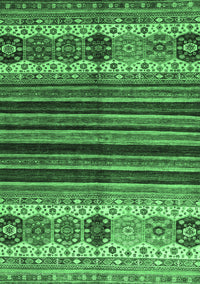 Abstract Emerald Green Contemporary Rug, con973emgrn