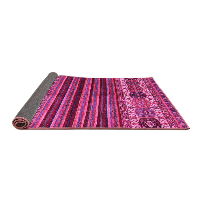 Sideview of Abstract Pink Contemporary Rug, con973pnk