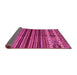 Sideview of Abstract Pink Contemporary Rug, con973pnk