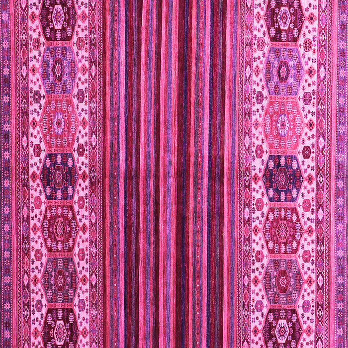 Square Machine Washable Abstract Pink Contemporary Rug, wshcon973pnk