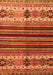 Serging Thickness of Machine Washable Abstract Orange Contemporary Area Rugs, wshcon973org