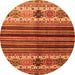 Machine Washable Abstract Orange Contemporary Area Rugs, wshcon973org