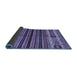 Sideview of Abstract Blue Contemporary Rug, con973blu