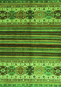 Abstract Green Contemporary Rug, con973grn