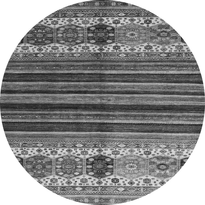 Square Abstract Gray Contemporary Rug, con973gry