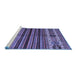 Sideview of Machine Washable Abstract Blue Contemporary Rug, wshcon973blu