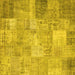 Square Patchwork Yellow Transitional Rug, con974yw