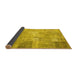 Sideview of Patchwork Yellow Transitional Rug, con974yw