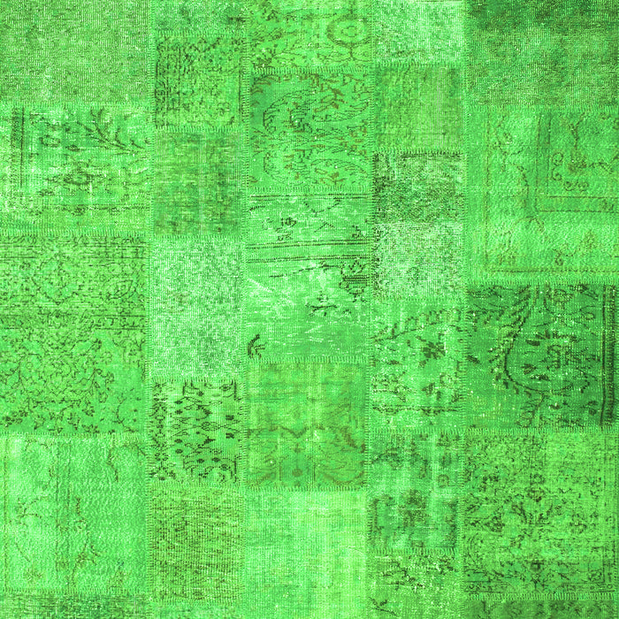 Patchwork Green Transitional Rug, con974grn