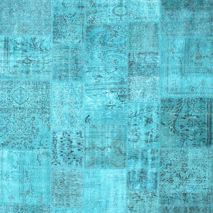 Patchwork Light Blue Transitional Rug, con974lblu