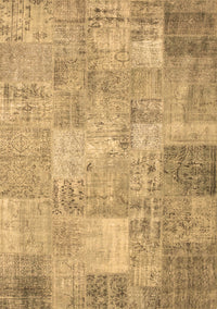 Patchwork Brown Transitional Rug, con974brn